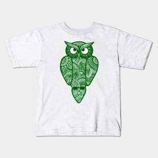 Owl (green) Kids T-Shirt
